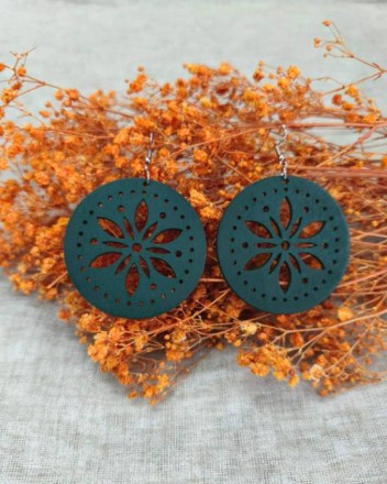 1  Σκουλαρικια ξυλινα πρασινα (1)